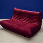 Togo Lounge Set 2 pz. velluto rosso Borgogna 2