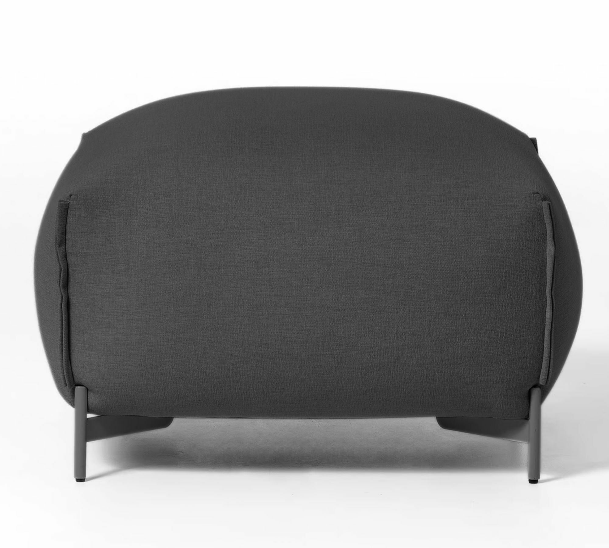 Mochi Pouf Textile Metal Anthracite 1