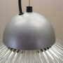 Vintage pendant lamp glass plastic grey 1970s 4