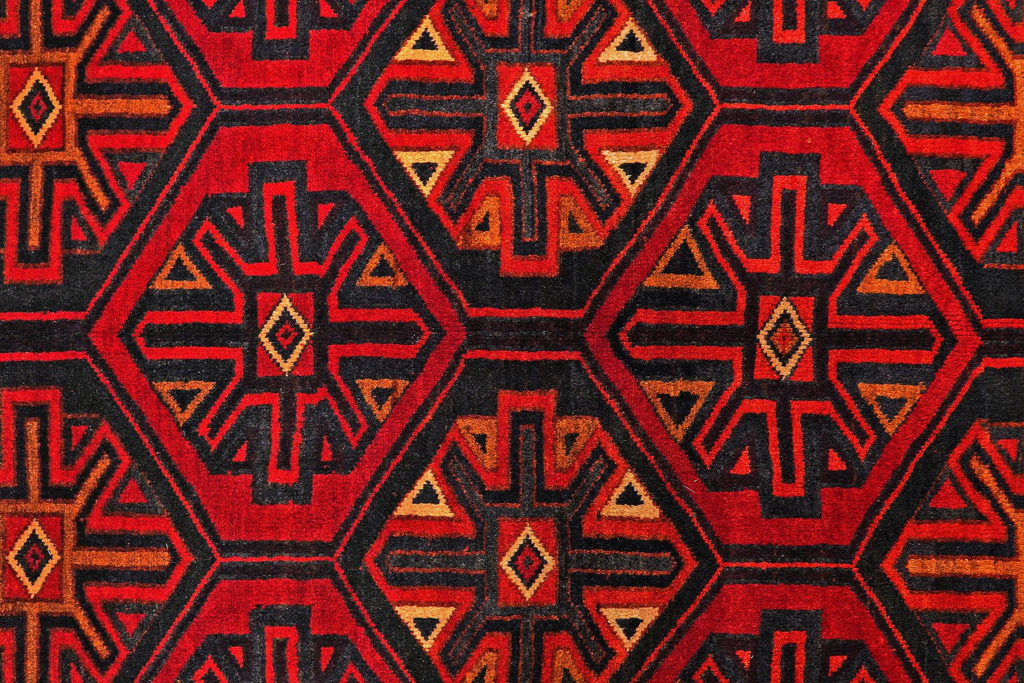 Lori Teppich Wolle Rot 4