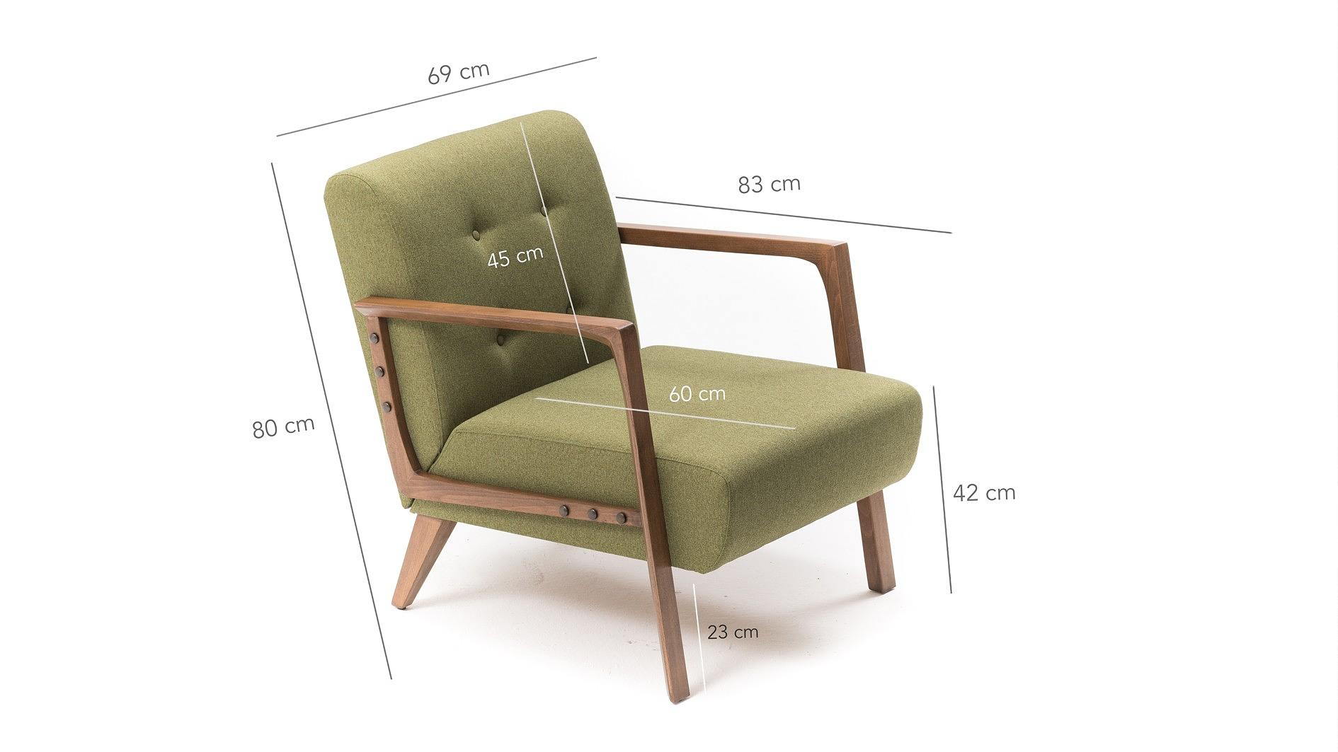 Kemer Armchair Wood veneer Green 5