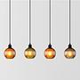 Pendant light Zumba Type B 4-light colored glass iron 0
