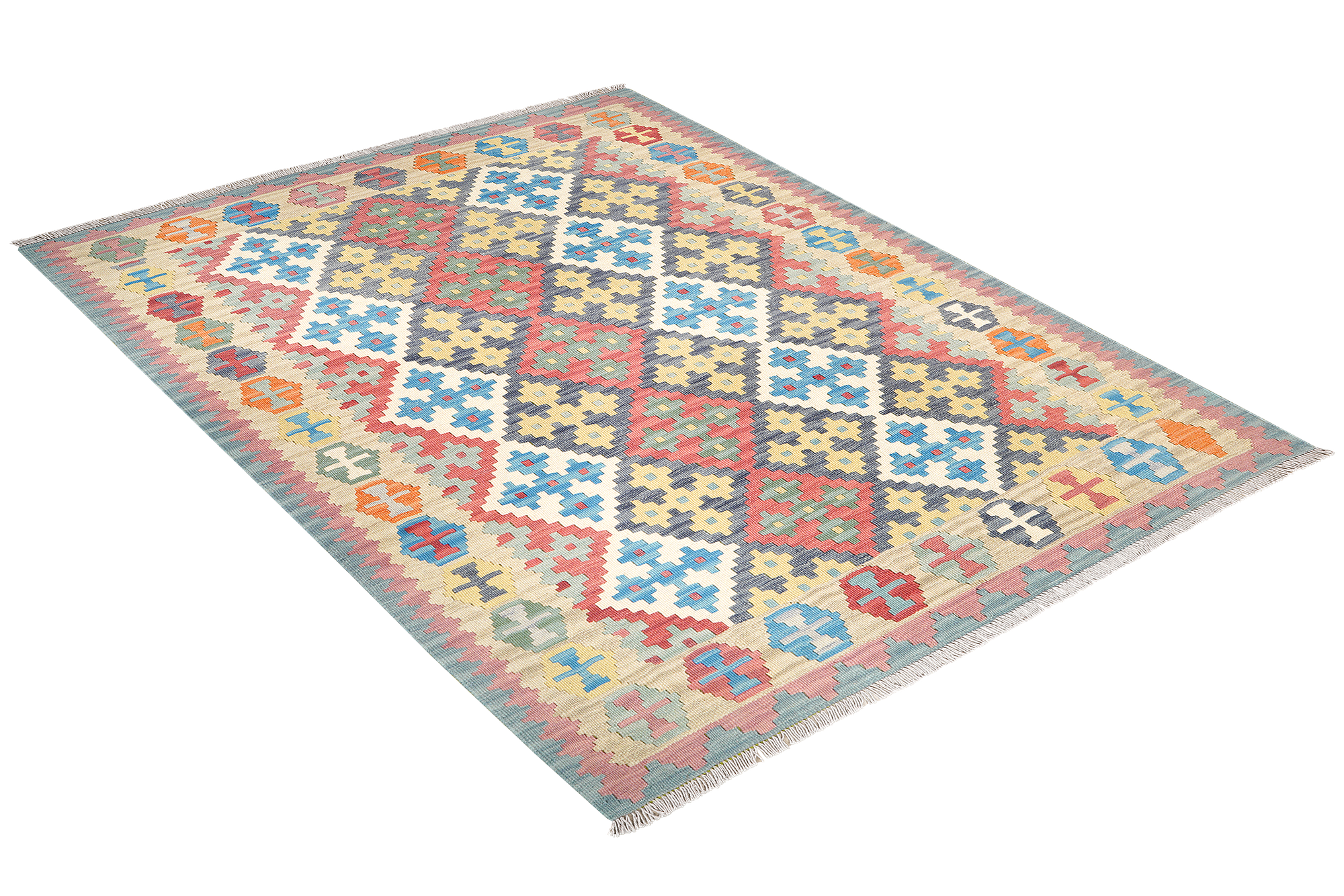 Kelim Gashgai Wool Multicolored 4