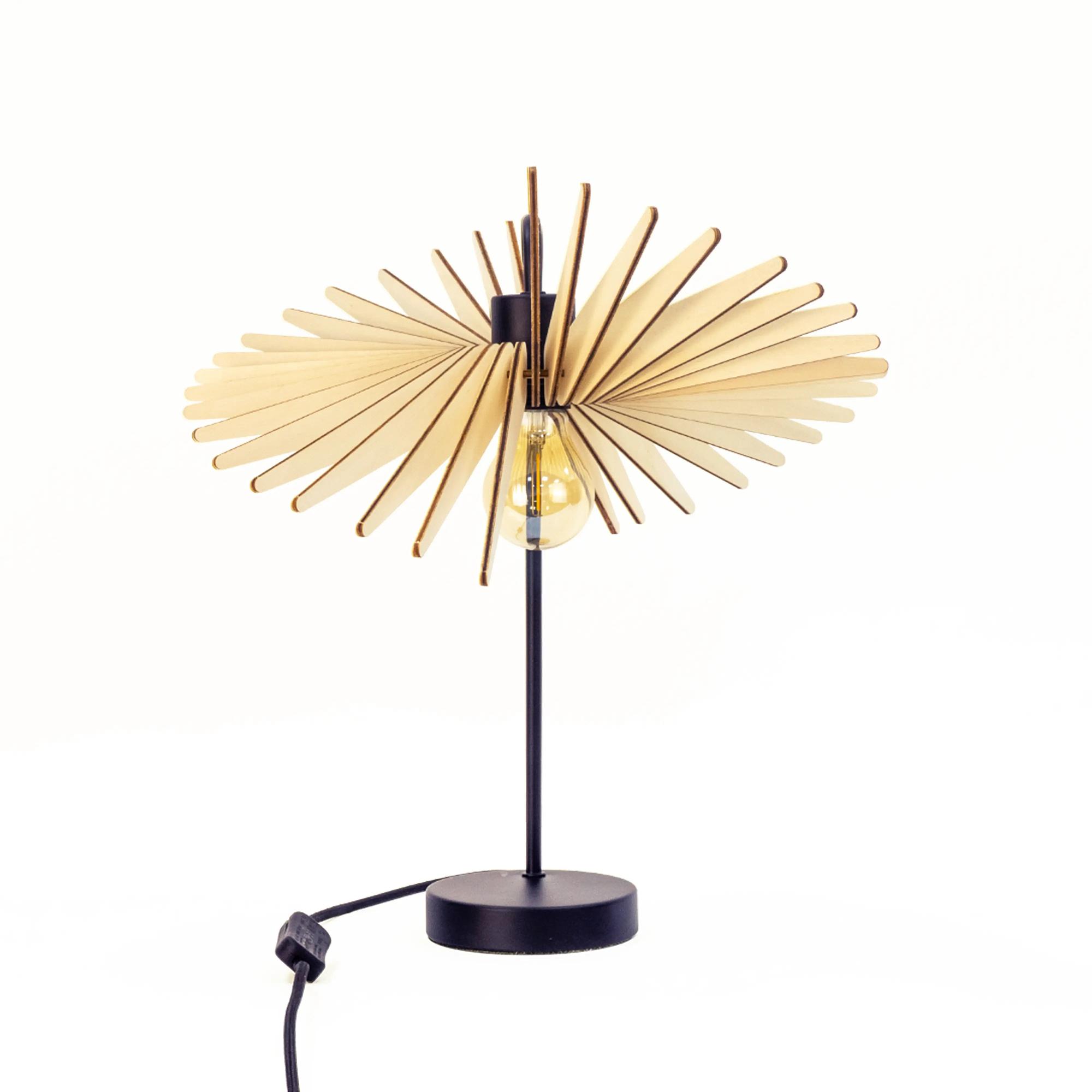 Alba Table Lamp Wood 38cm 7