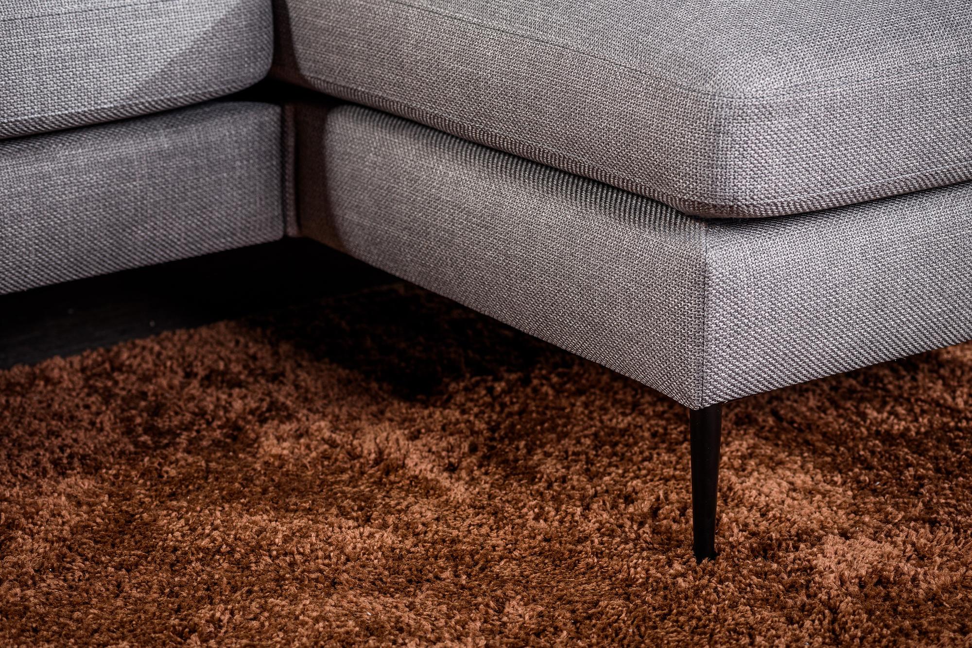 Sofa 3-Sitzer Chaiselongue Links Rechts Woven Grau 3