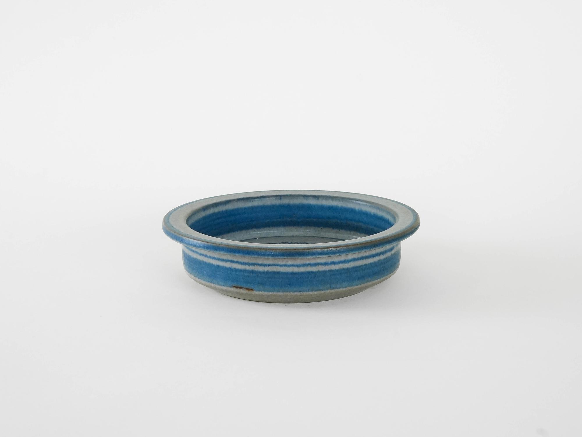 Ceramic bowl Blue 1960s 2