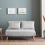 Foldable Sofa Bed 2-seater Grey 2