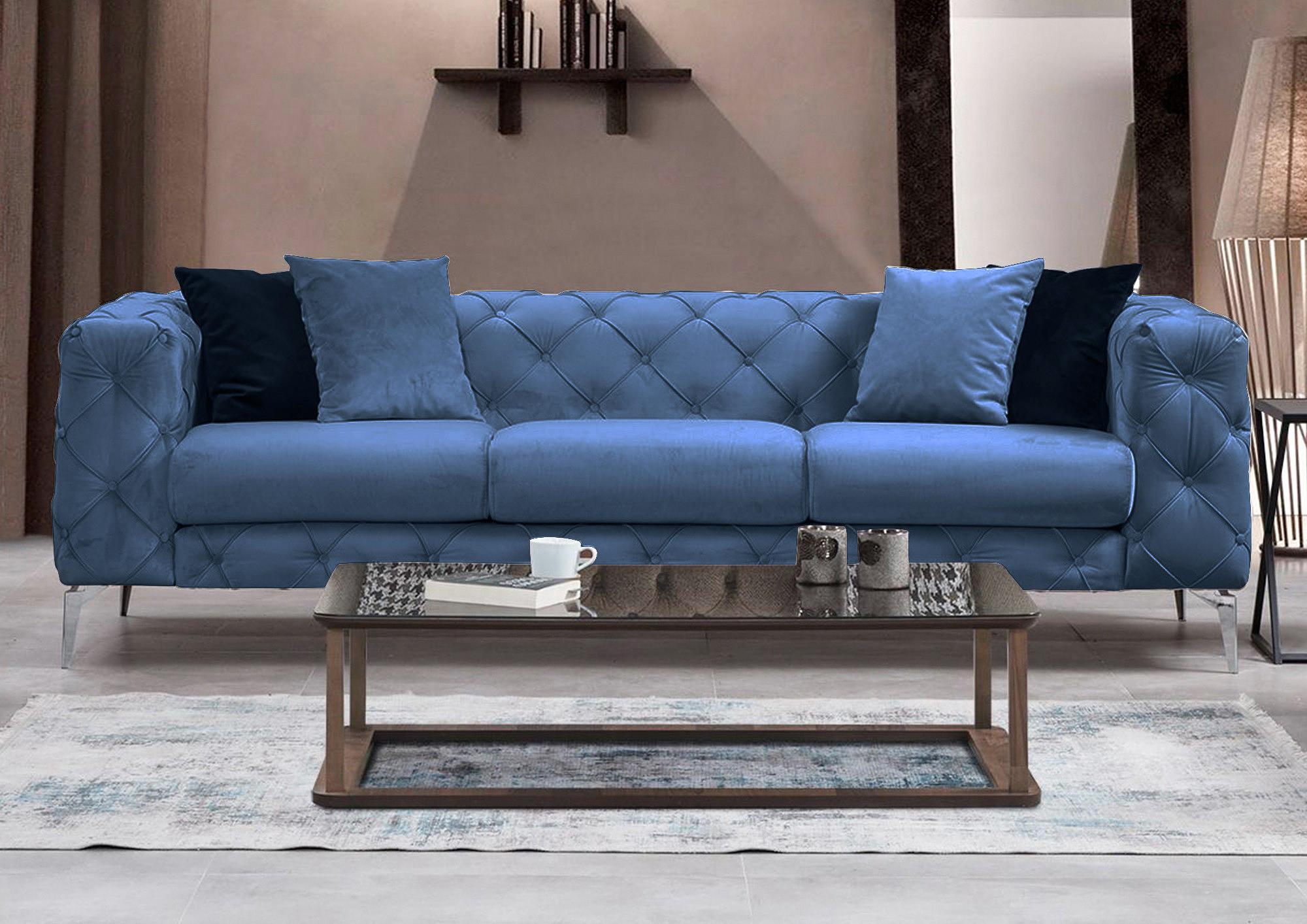 Como Sofa 3-Sitzer Blau 0