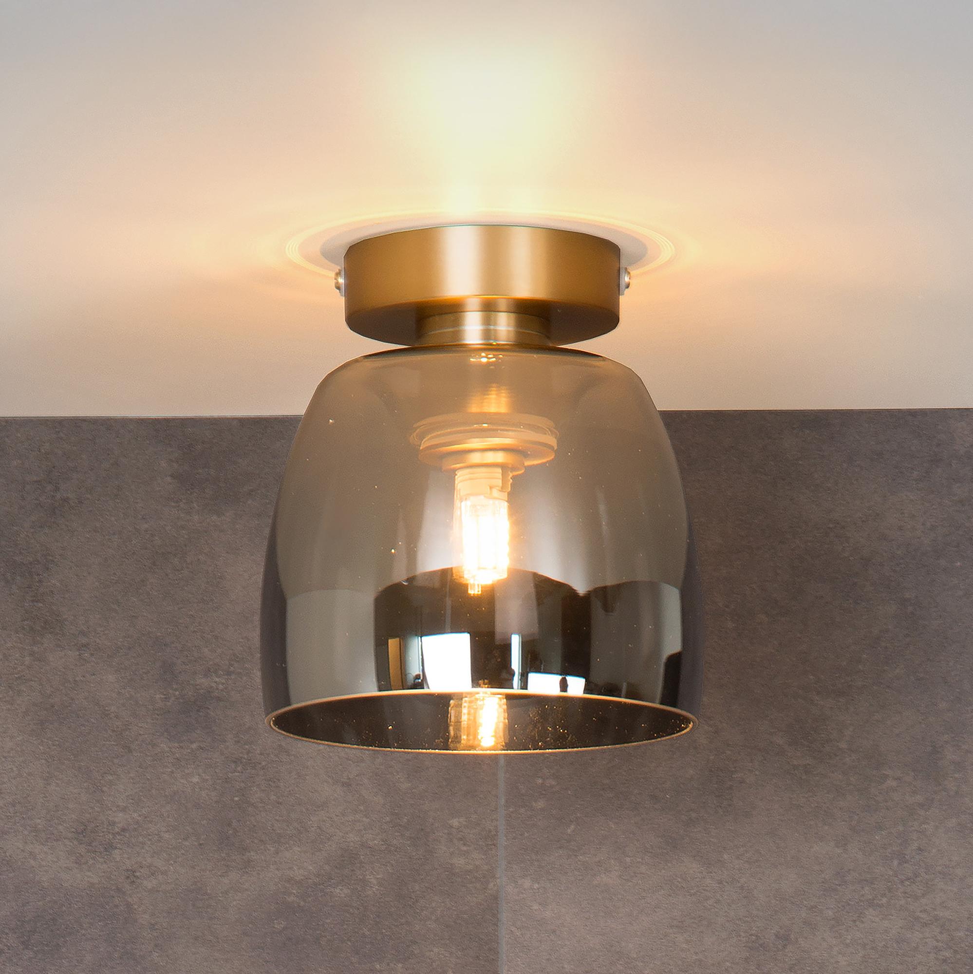 Tyler Deckenleuchte Opalglas Gold 0