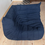 Togo Ecksofa Textil Marineblau 6