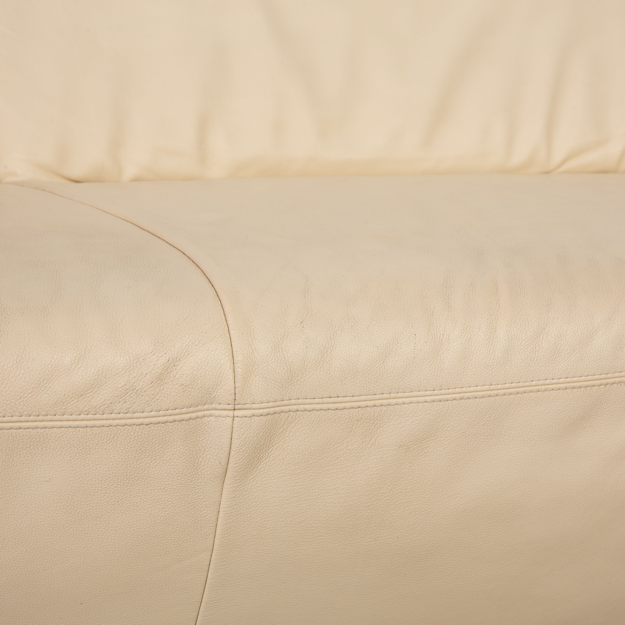Avanti Ecksofa Leder Creme 3