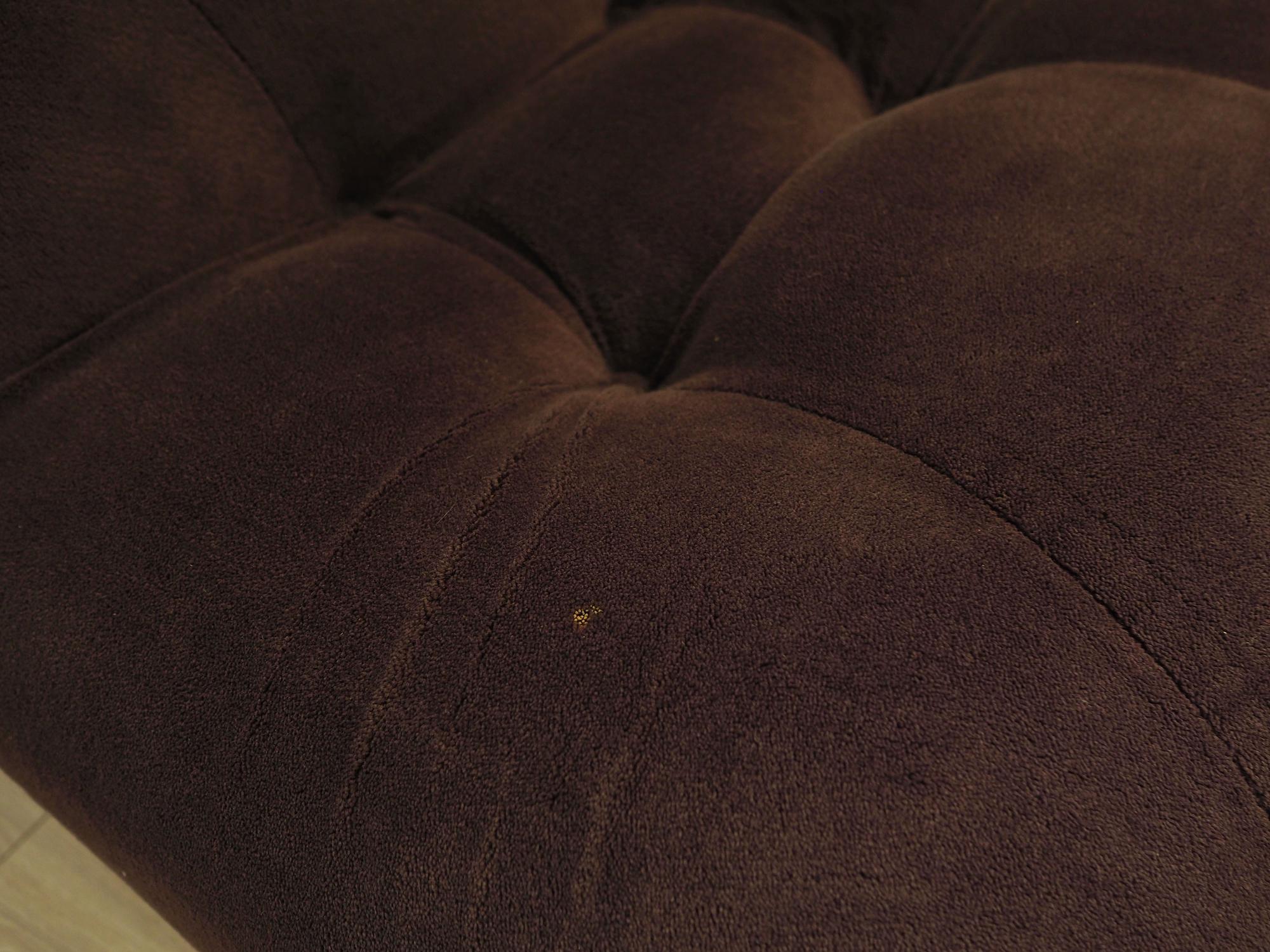 Living room set velvet brown 1970s 12