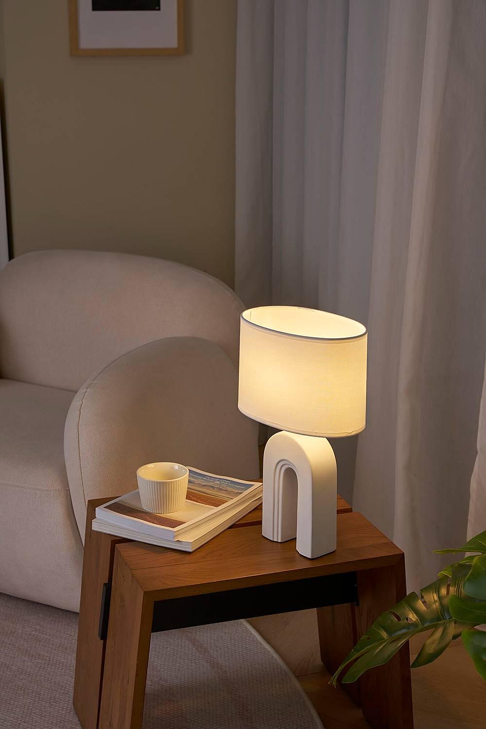 Glow Of Purity Tischleuchte Keramik Beige 1-flammig 2