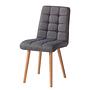 2x Doskie I Armchair Fabric Oak Dark Grey 2