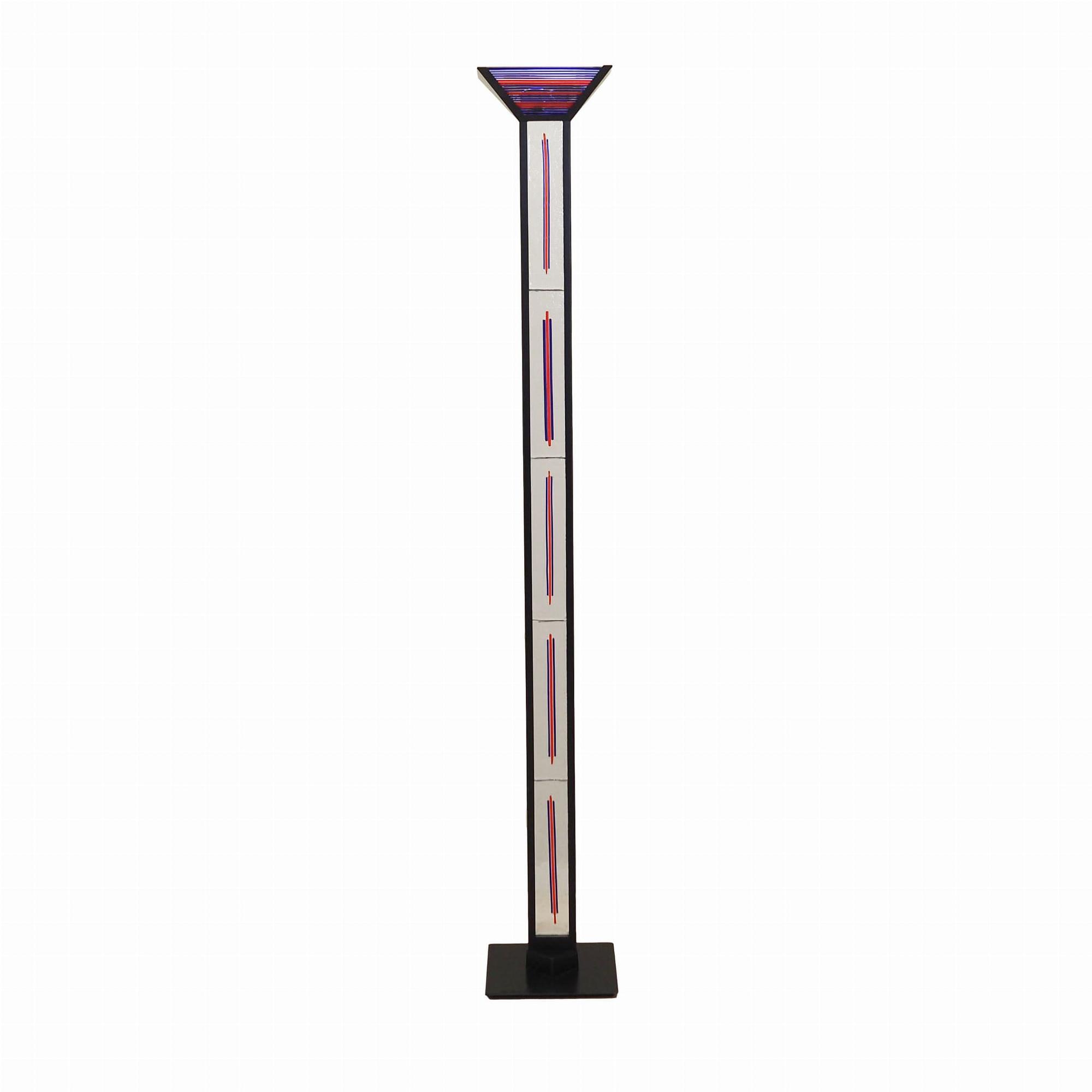 Stehlampe Metall Glas 1970er Jahre 0
