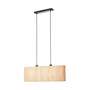 2-flame pendant light natural fiber steel light brown 2
