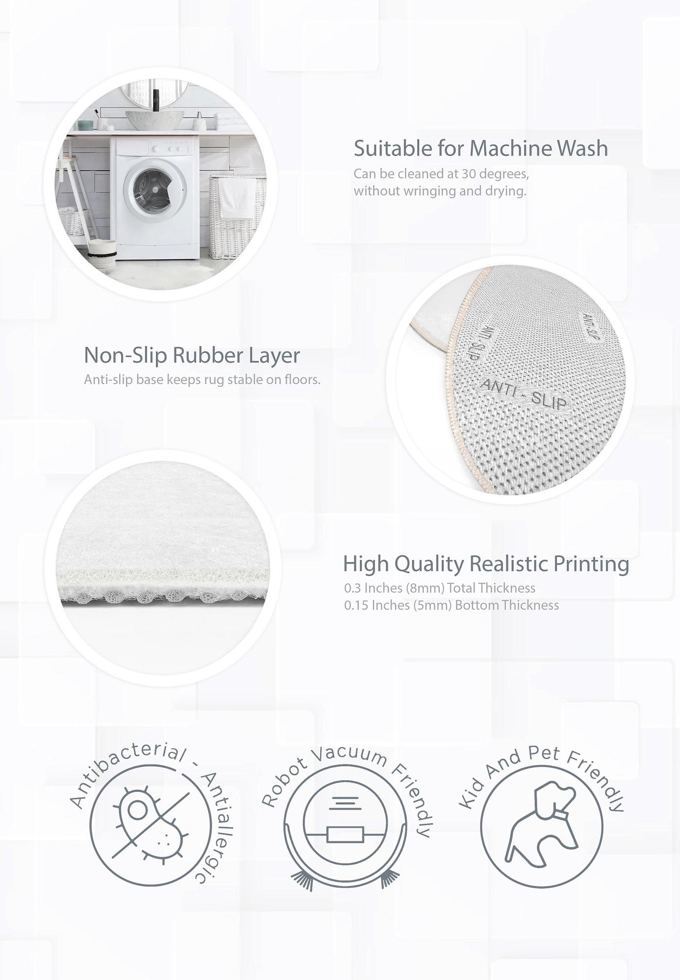 Regenbogen Kinderteppich Mehrfarbig Ø120cm 4