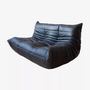 Togo Sofa 2-Sitzer Madras-Leder Schwarz 0