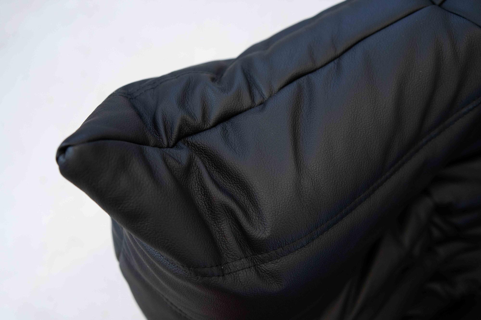 Divano Togo 2 posti con braccioli Pelle Madras Nero 7