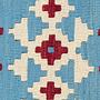Kilim Gashgai Teppich Wolle Blau 4