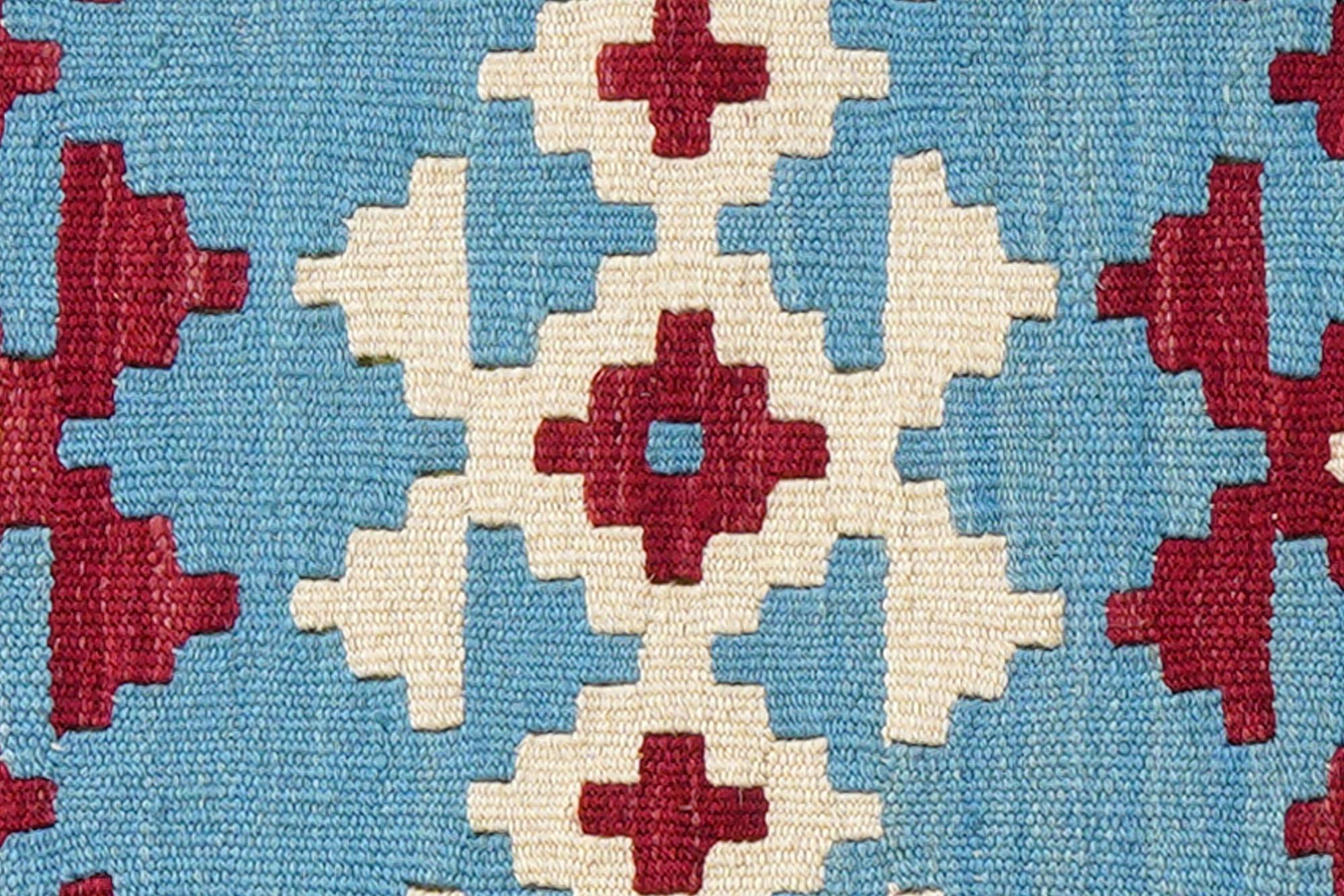 Kilim Gashgai Teppich Wolle Blau 4