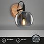 Jiroma Wandleuchte Aluminium Rauchglas 3