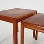 3x Vintage Beistelltisch Teakholz Braun 1970er Jahre 10