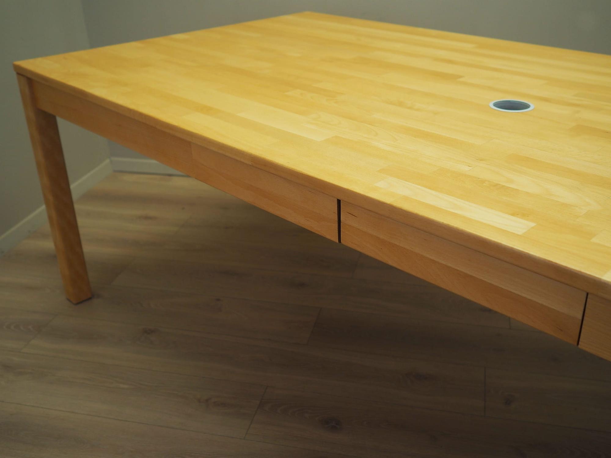 Vintage Desk Wood Beige 1980s 13