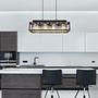 4-Flame Pendant Lamp Mathilde Smoked Glass Iron 2