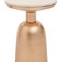 Amira White Marble Top Gold Base Beistelltisch
 4