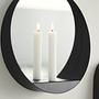 Glim Kerzenhalter Spiegelglas Stahl Schwarz 7