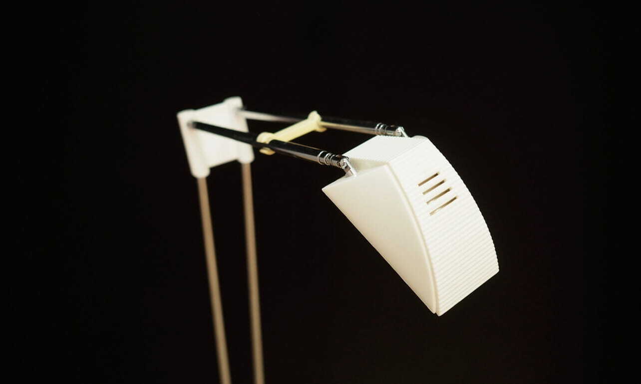 Vintage floor lamp Metal Plastic White 1970s 2