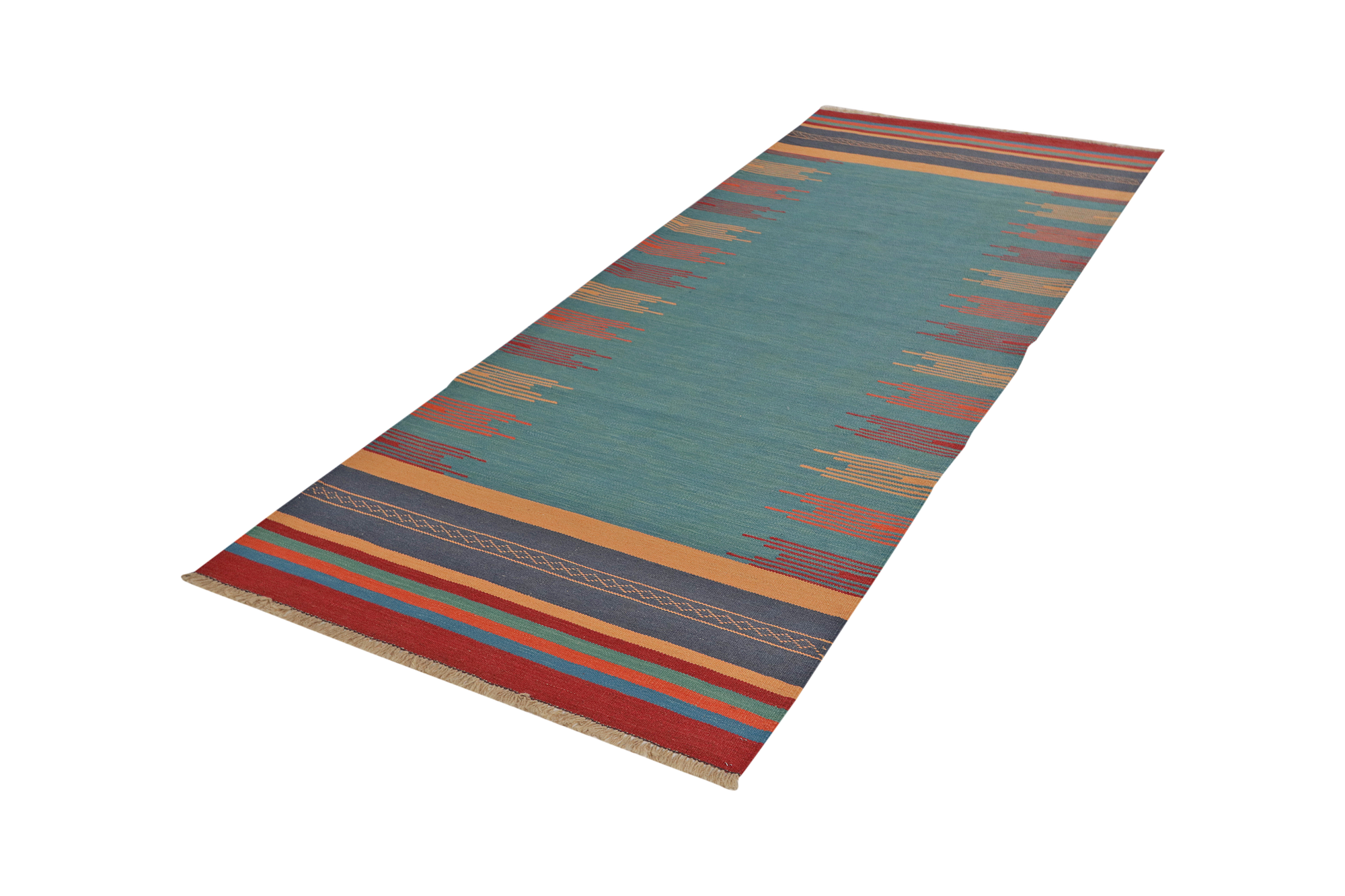 Kilim Gashgai Teppich Blau 3
