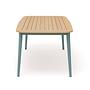 Charlie Tisch Teak-Platte Aluminium Petrol 170 x 100 cm 2