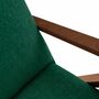 Retrostar Sessel New Life Nussbaum Beizung Opalgrün 4