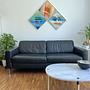 Alexx 2-Sitzer Sofa Leder Schwarz 1
