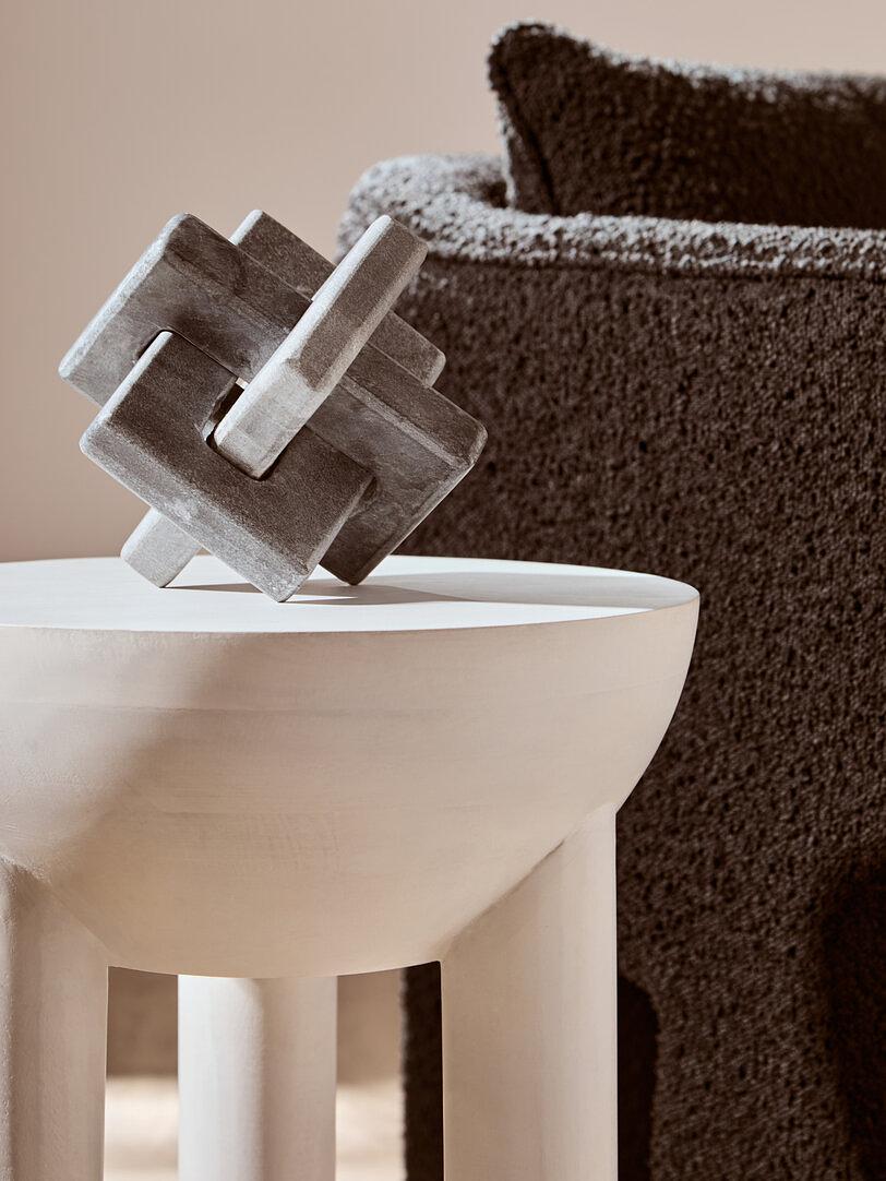 Walsa Tünchen Round Side Table Mango Wood White 3