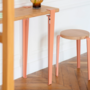 4x Tischbein Stahl Rosa 2