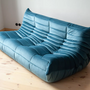 Togo Lounge Set 2-tlg. Samt Meerblau 2