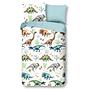 Dino bed linen cotton construction 140x200/220cm pillowcase 70x60cm 0
