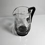 Art Deco Karaffe Frankreich 1930er Schwarzes Glas 3