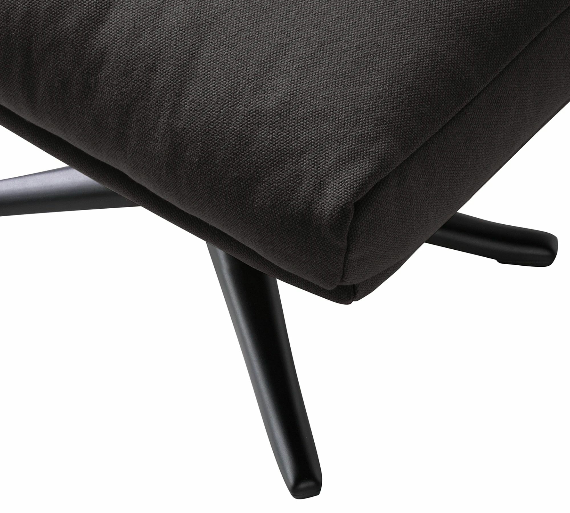 Polsterhocker Webstoff Anthrazit Schwarz 3