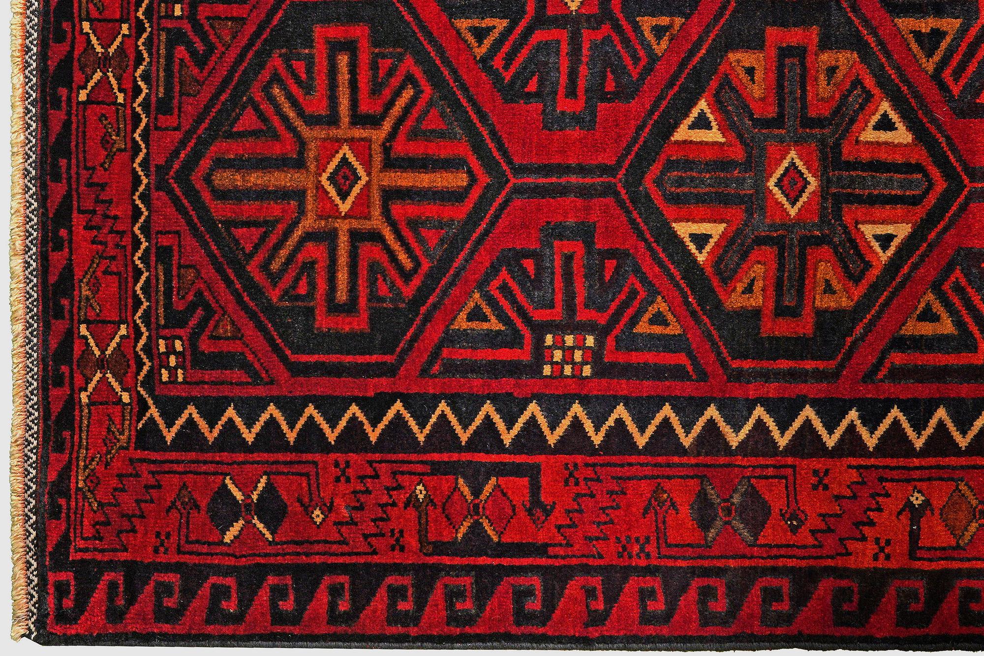 Lori Teppich Wolle Rot 1