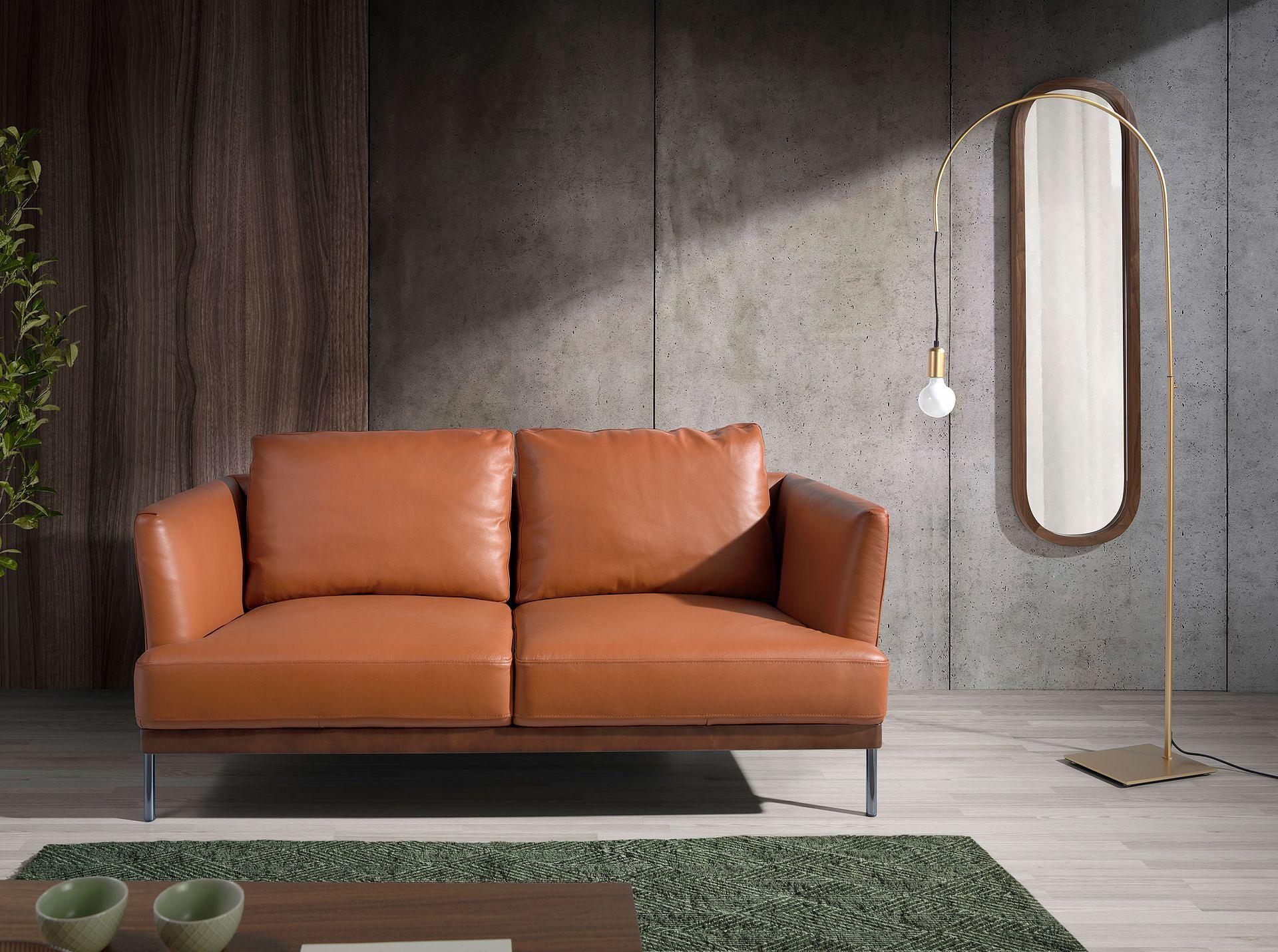 Oval mirror walnut veneer 6