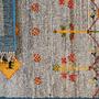 Gabbeh Teppich Wolle Grau 4