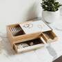 Schmuckkasten Gummibaumholz Stahl Beige Weiß 5