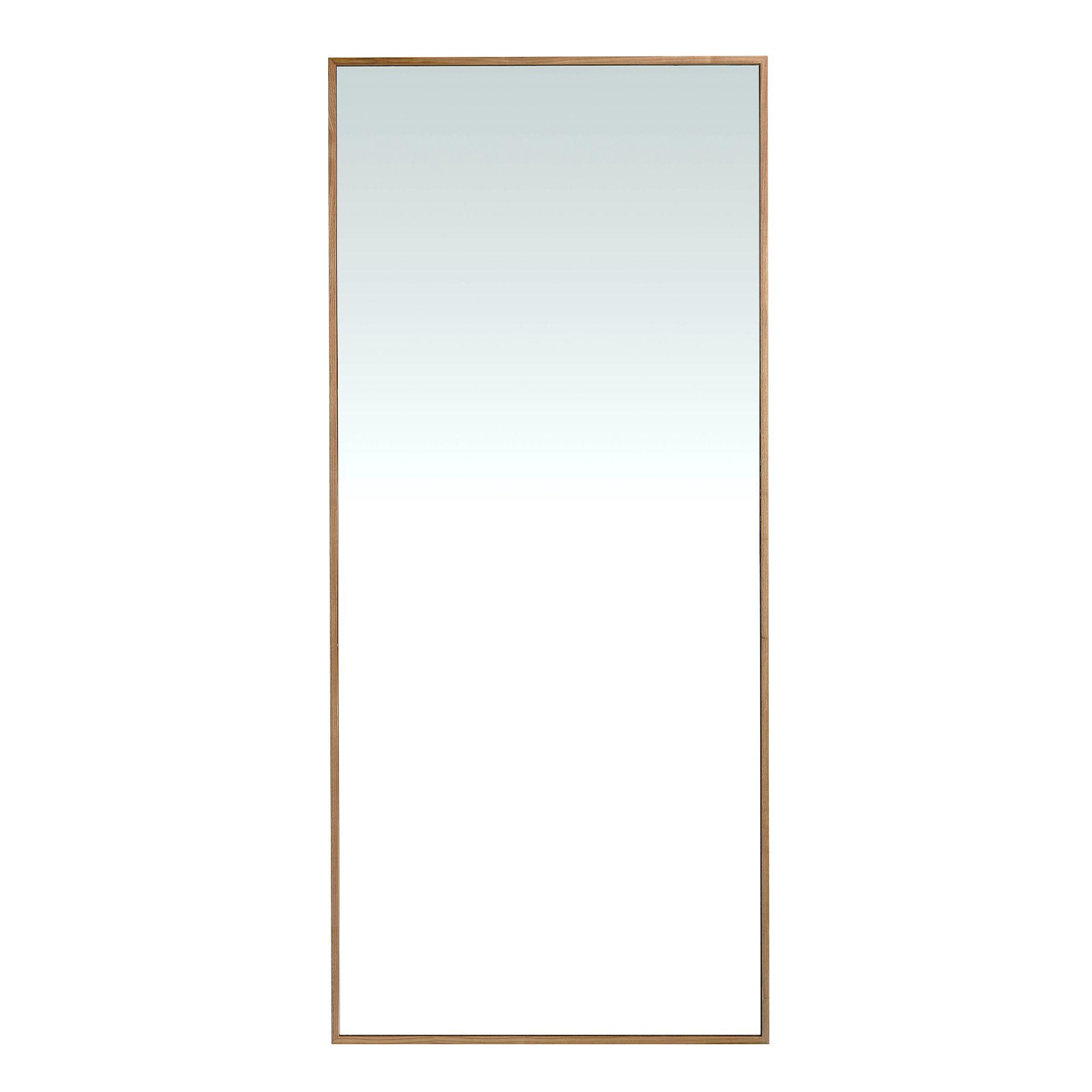 Rectangular wall mirror walnut 1