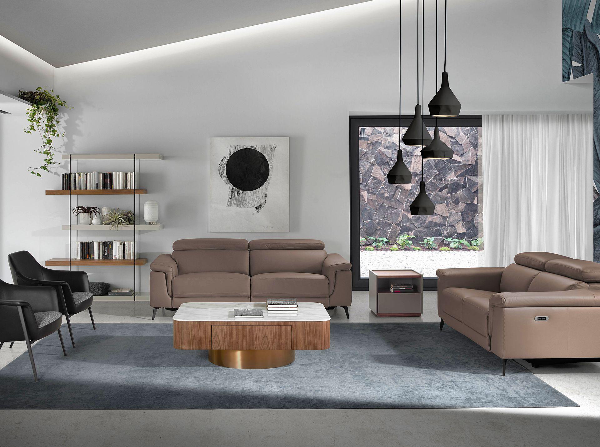 Beistelltisch Walnussfurnier Grau 2