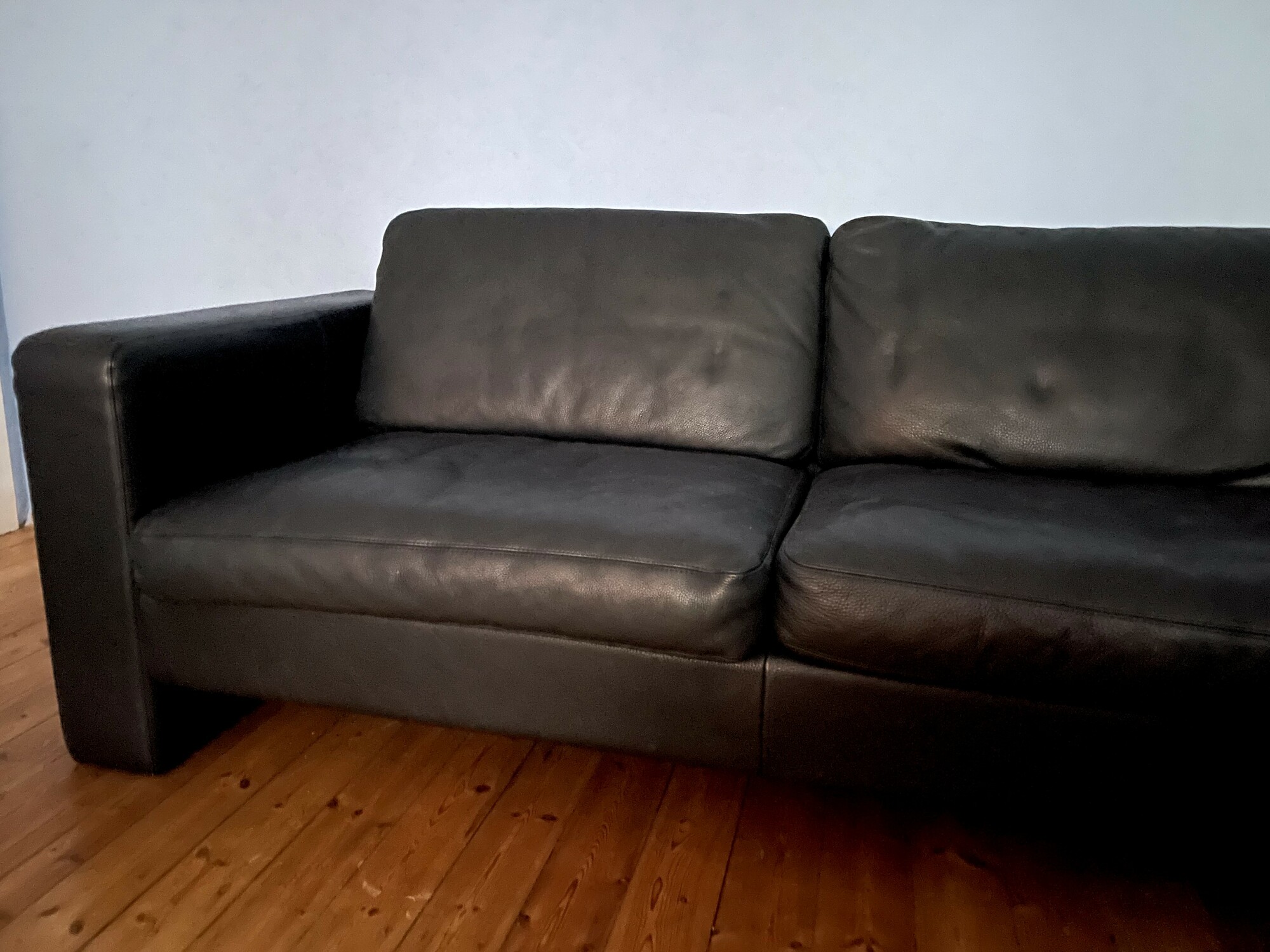 Conseta Sofa 2-Sitzer Leder Schwarz 1