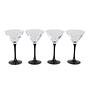 Martini glasses 4x Black 0